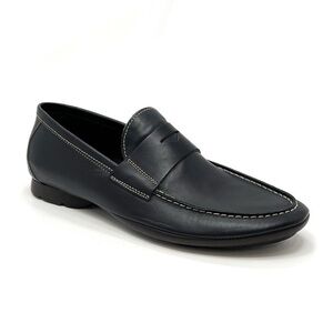 Dunhill Men’s Size 8.5 Black Driving Moccasins Leather Penny Loafer Shoes EUC